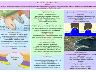 Concordant and Discordant Coastline