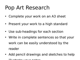 Pop Art Research