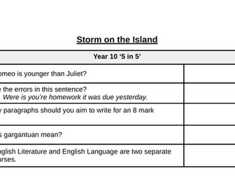 Power & Conflict Poetry: Heaney's Storm on the Island