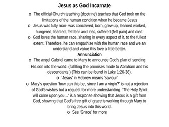 Revision Notes- Incarnation