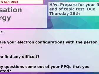 AQA Chemistry A Level Atomic Structure