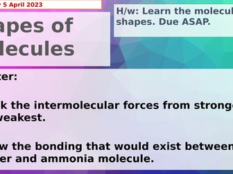 AQA Chemistry A Level Bonding