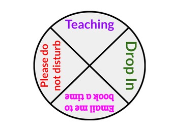 Circular Spinning Door Sign