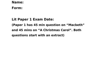 Macbeth Revision Workbook GCSE English Literature