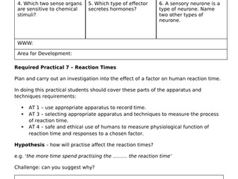 B5 Homeostasis and Response - AQA GCSE Combined Science (9-1) NEW v2.0