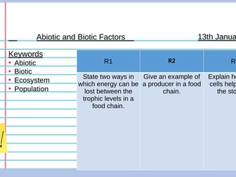 Abiotic and Biotic Factors