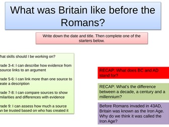 FULL LESSON- What was Britain like before the Romans? (IRON AGE LESSON)