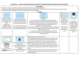 FREE primary resource TRIAL.  Phonics Spanish Lesson KS2