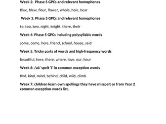 No Nonsense Spelling spelling word lists Y2-Y6