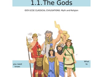 GCSE Classical Civilisation OCR: Gods Summary Notes