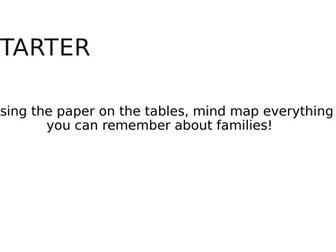 AQA Sociology GCSE Families Revision Session and Worksheet