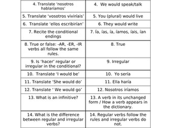 Conditional Tense - Speaking Ladders (Spanish)