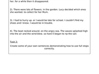 Identify Incorrect Full Stops