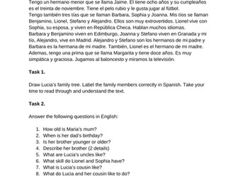 Mi Familia revision text