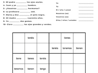 El verbo TENER