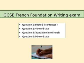 GCSE AQA writing revision (foundation and higher)