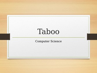 IGCSE Computer Science Taboo! revision game