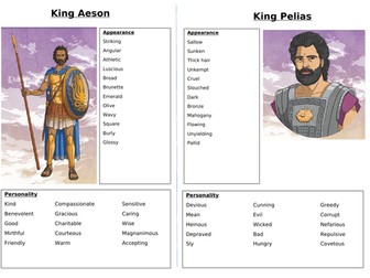 King Pelias and King Aeson Word Bank