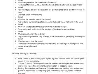 Key Stage 3/ GCSE Assessment (Grade 1-3)