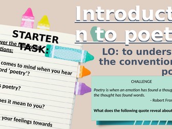 KS3 Introduction to Poetry