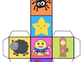 Phase One Phonics - 2 x  Nursery Rhyme dice.