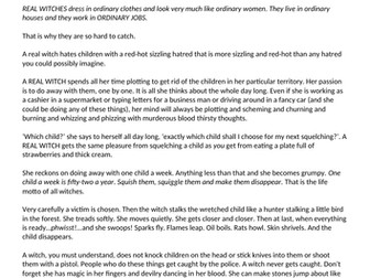 KS3 English Cover: Roald Dahl The Witches