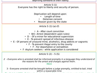 Human Rights Revision Sheets