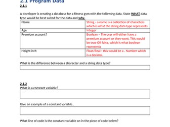Digital production, development & design T level -CA2 Unit worksheet