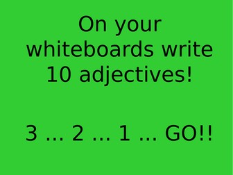 Rainbow Writing lesson LKS2 grammar