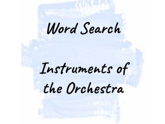 Word Search - Instruments of the Orchestra