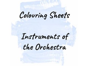 Colouring Sheet - Instruments of the Orchestra