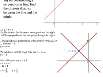 Perpendicular Lines Extension: Distance from lines to origin