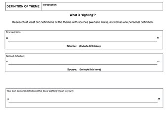 D&T Year 10 - 11 Project - lighting.