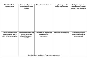 Retrieval Activity for Religion and Life