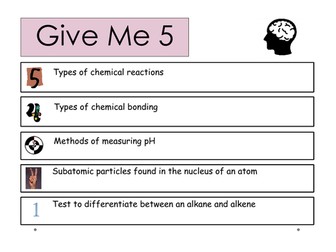 Year 10 science retrieval activities