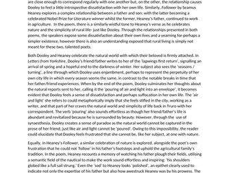 AQA GCSE Lit Poetry Essay: Letters from Yorkshire and Follower