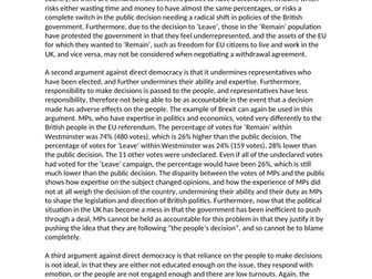 Explain 3 arguments against Direct Democracy - Government & Politics 9 marker - A grade