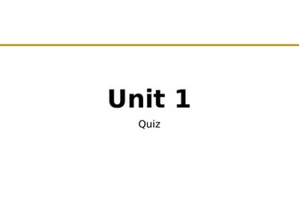 Cambridge technicals IT level 3 Unit 1 revision quiz