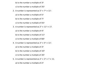 Prime Factors: is x a multiple of y questions