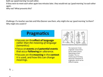 AQA A Level English Language- Pragmatics