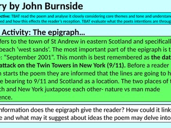 History by John Burnside A Level Lesson