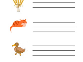 Little Red Hen Adjectives Worksheets