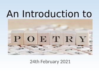 Introduction to Poetry - full lesson