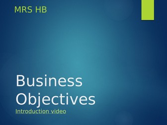 Business Objectives Powerpoint