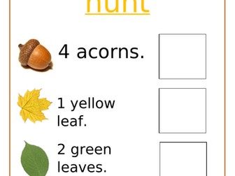 Autumn and Spring Hunt sheets