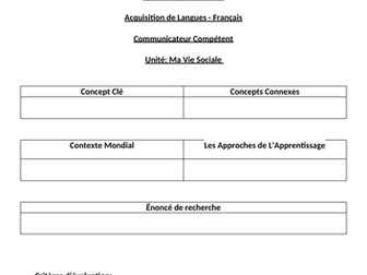 MYP French Summative Assessment - Compréhension Orale - Compétent - Ma Vie Sociale