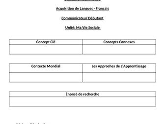 MYP French Summative Assessment - Compréhension Orale - Débutant - Ma Vie Sociale