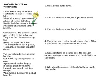 William Wordsworth 'Daffodils'