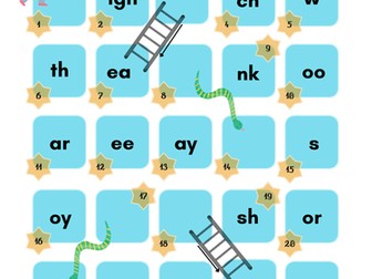 RWI Phonics Snakes and Ladders - set 1 and 2