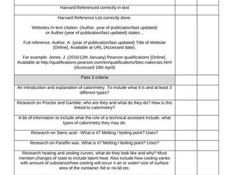 BTEC Applied Science Unit2. Assignment B. Calorimetry. Detailed feedback